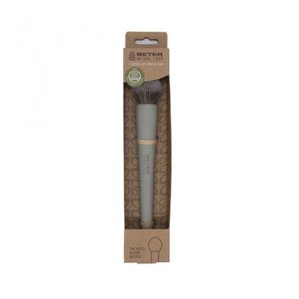 Refect Beauty Beter Natural Fiber Yachiyo blush brush with a sustainable wheat fiber handle in eco-friendly packaging.