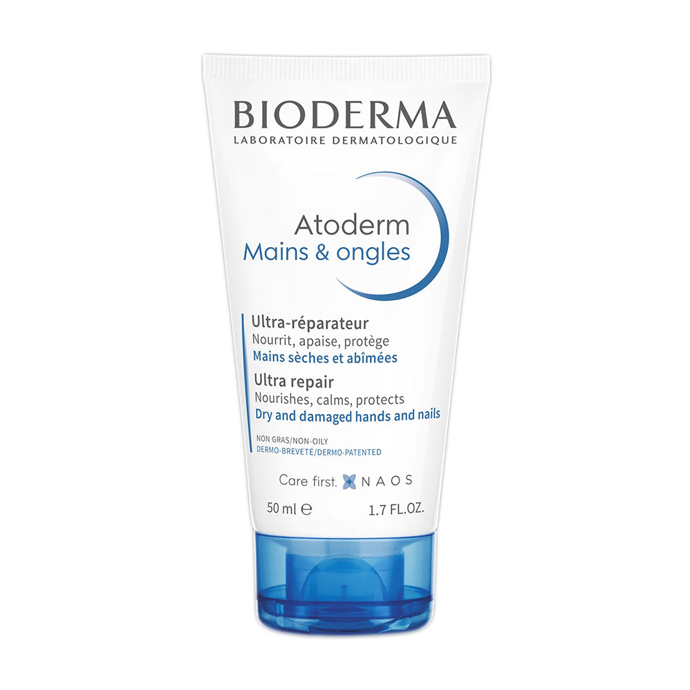 Refect Beauty Bioderma Atoderm Hands & Nails Ultra-Nourishing Cream 50ml tube for dry and damaged skin