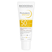 Refect Beauty Bioderma Photoderm Spot-Age SPF 50+ anti-aging sunscreen gel-cream in a 40ml white tube.