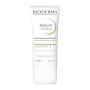 Refect Beauty Bioderma Sebium Global intense purifying care cream in a white 30ml tube for acne-prone skin.