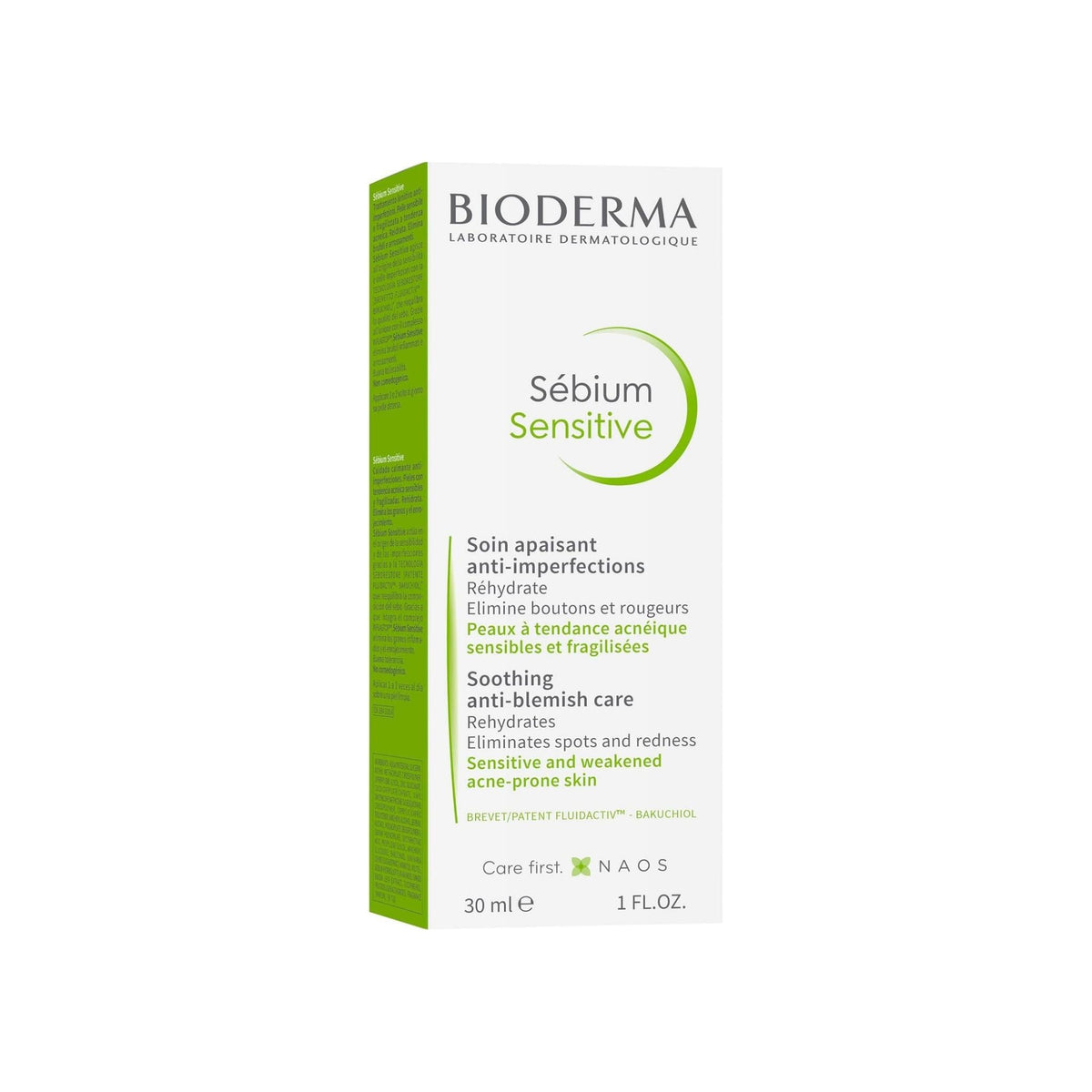 Refect Beauty Bioderma Sébium Sensitive soothing anti-blemish care 30ml cream box for acne-prone skin