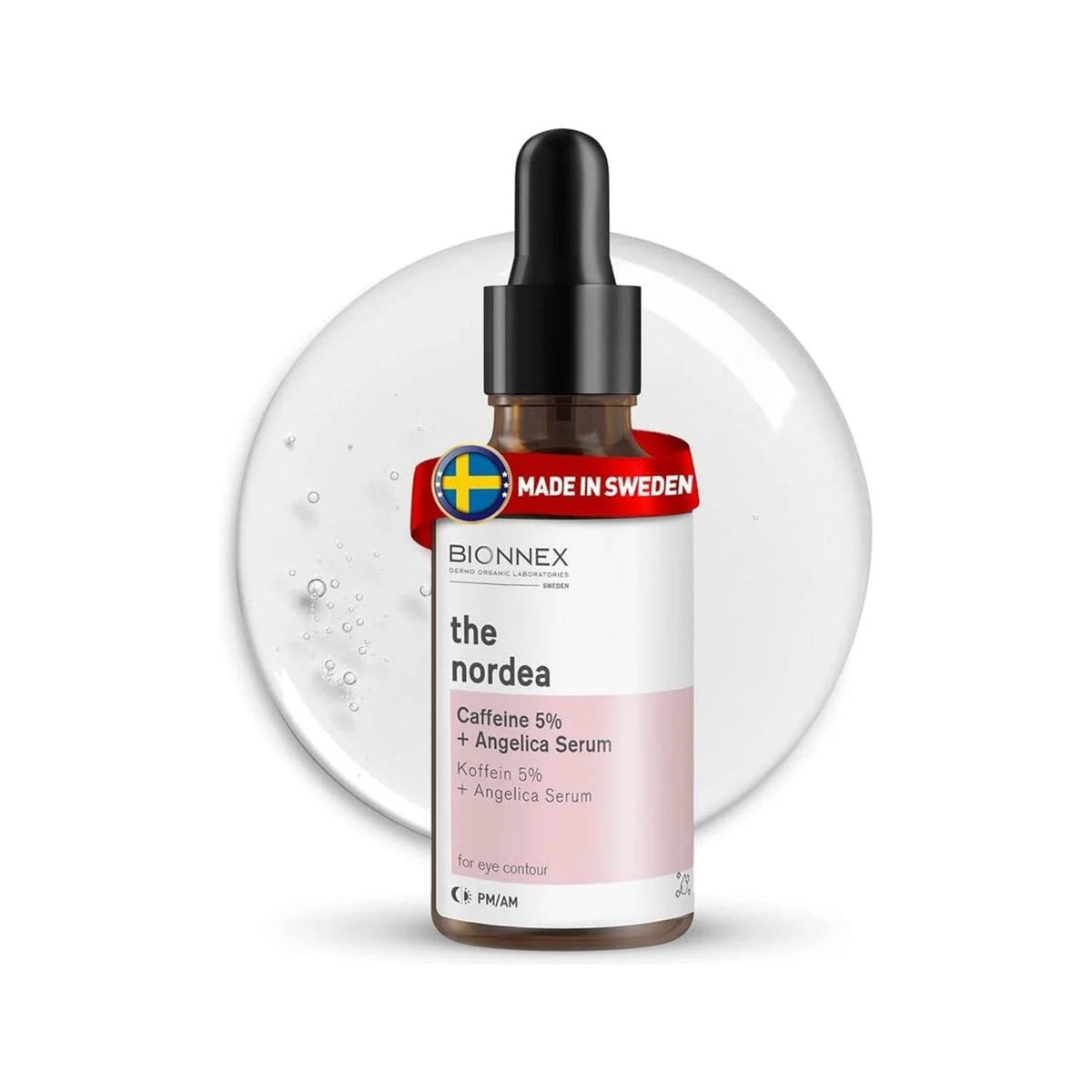 Refect Beauty Bionnex The Nordea brightening eye serum with caffeine and angelica extract in a dropper bottle