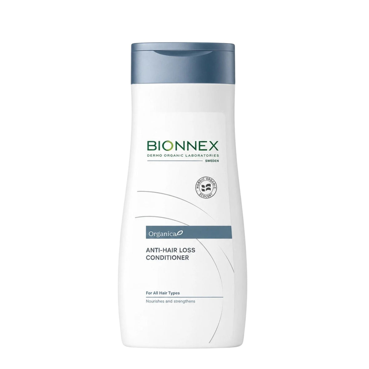 Refect Beauty Bionnex Organica anti-hair loss conditioner bottle for all hair types with a blue cap
