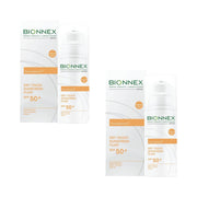 Refect Beauty Bionnex Preventiva SPF 50+ dry touch sunscreen fluid twin pack with two bottles and outer boxes