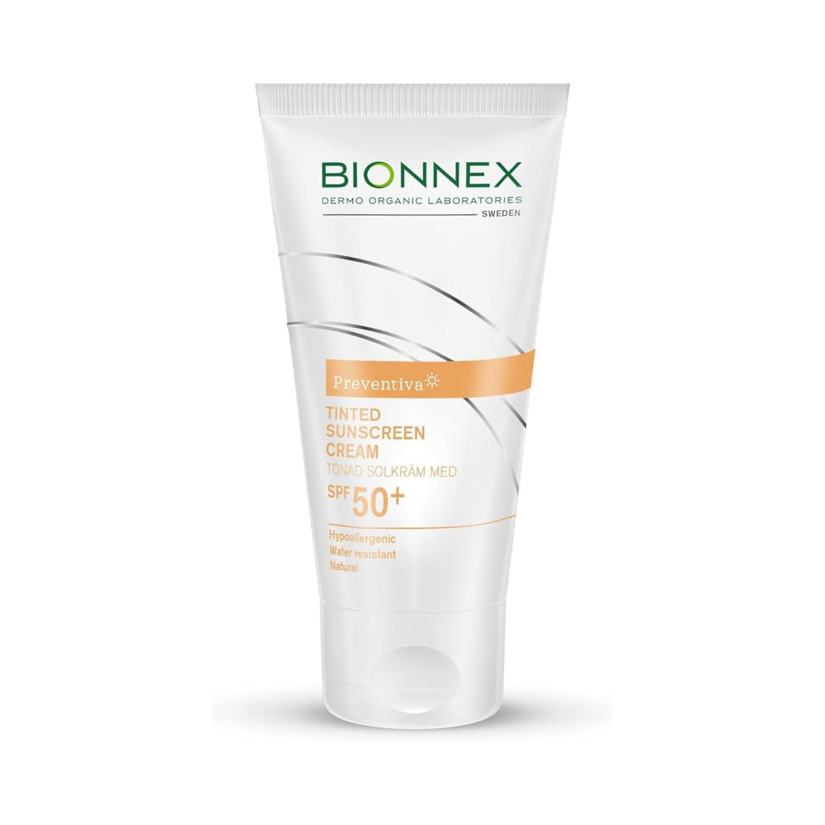 Refect Beauty Bionnex Preventiva SPF50+ tinted sunscreen cream in a white squeeze tube for high UV protection