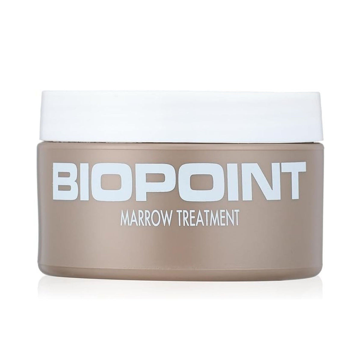 Refect Beauty Biopoint Marrow Treatment Cream in a beige jar with a white lid for nourishing damaged hair.