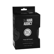 Refect Beauty The Hair Addict black waffle weave microfiber hair towel in retail packaging for frizz-free drying.