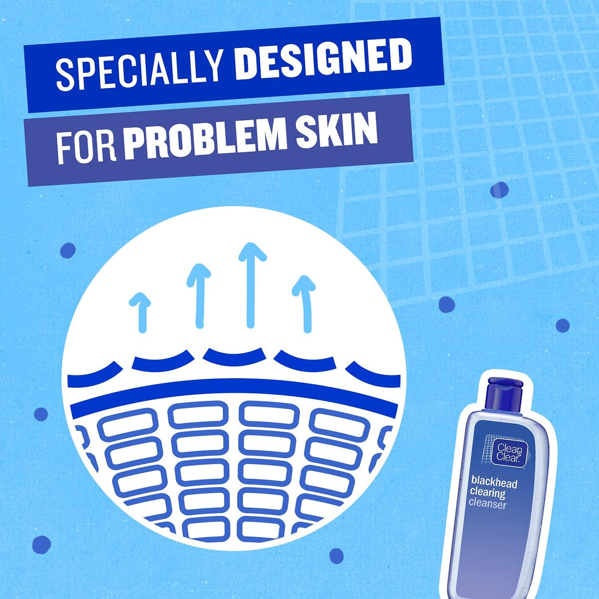 Refect Beauty Clean & Clear Blackhead Clearing Cleanser bottle with a graphic showing pore cleansing action