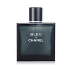 Refect Beauty Bleu de Chanel Eau de Toilette in a sleek dark blue glass bottle with a minimalist square design.