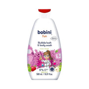 Refect Beauty Bobini apple scented 2-in-1 bubble bath and body wash for kids in a 500ml bottle with fun graphics.
