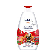 Refect Beauty Bobini raspberry scented 2-in-1 bubble bath and body wash for kids in a 500ml bottle