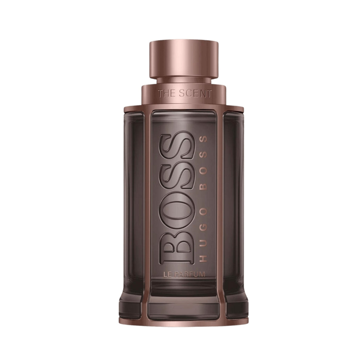 Refect Beauty Boss The Scent Le Parfum for men in a dark glass bottle with metallic bronze cap and accents.