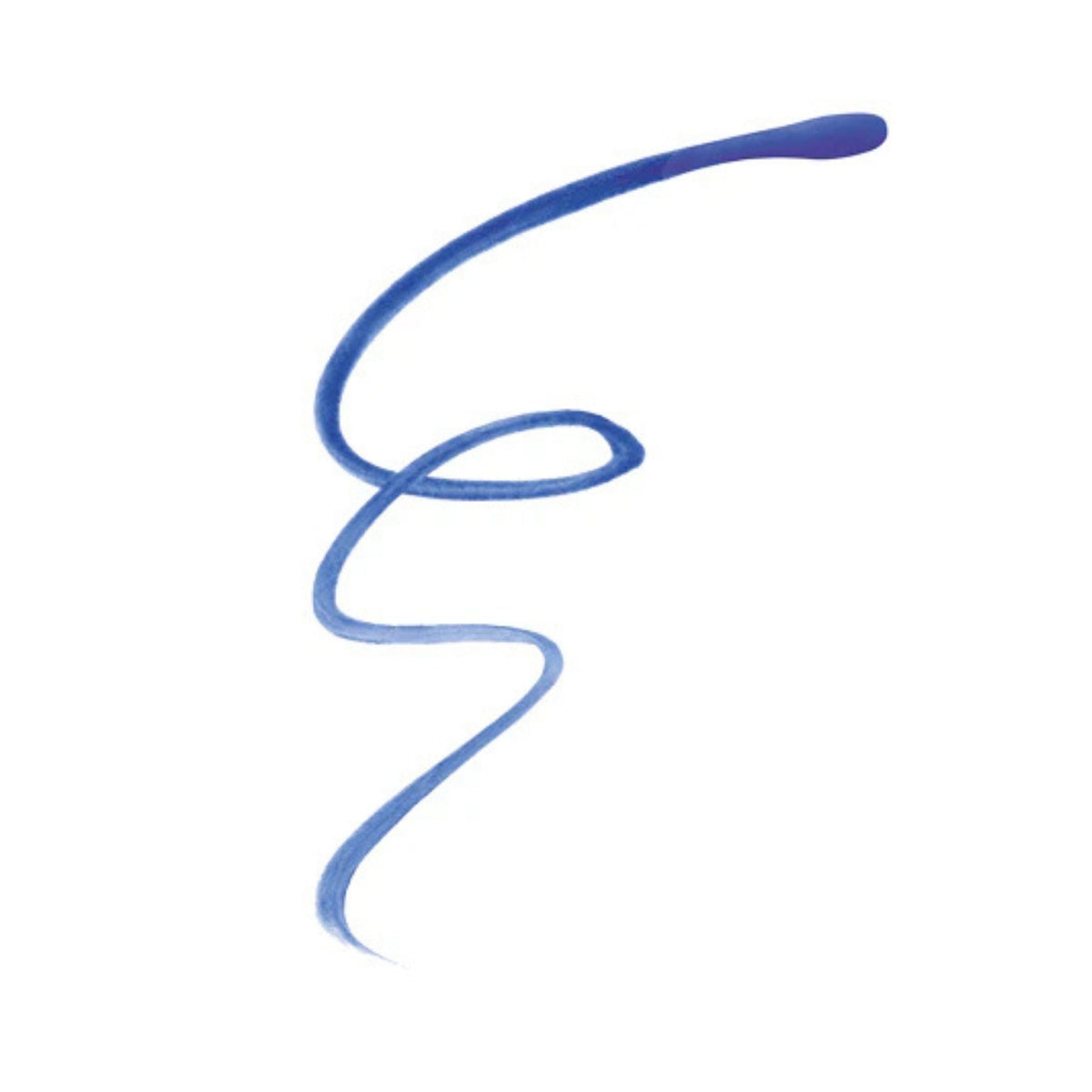 Refect Beauty Bourjois Liner Pinceau liquid eyeliner swatch showing a smooth, glossy, vibrant blue curved line