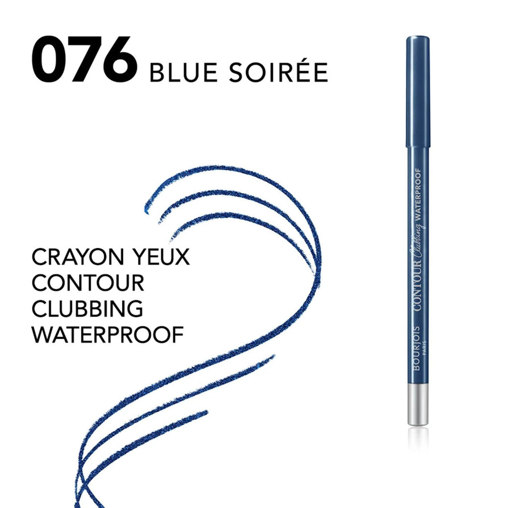 Refect Beauty Bourjois Contour Clubbing waterproof eyeliner pencil in 076 Blue Soirée with a blue swatch