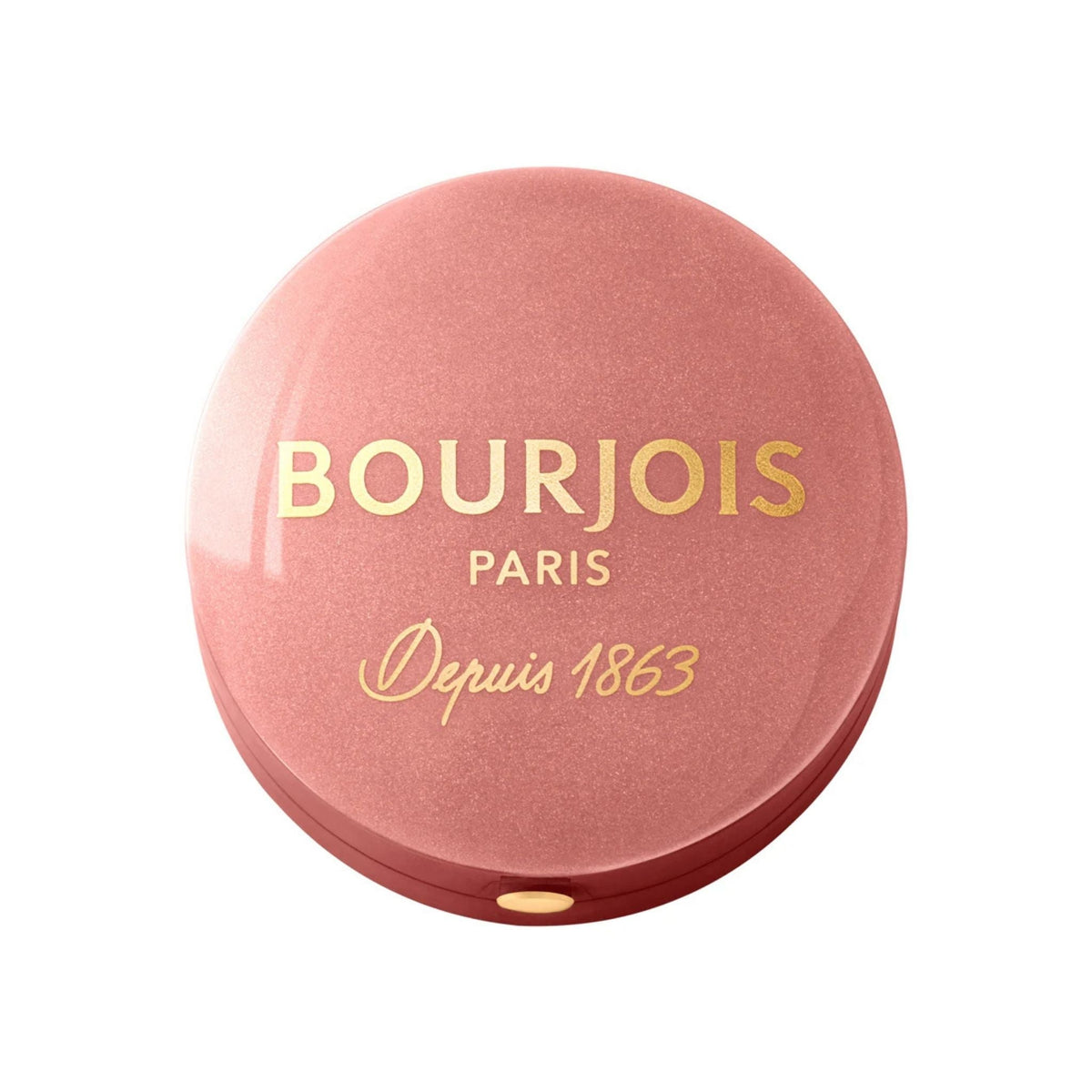 Refect Beauty Bourjois Blush Boite Round in a compact, shimmery rosy pink baked powder for a natural radiant finish.