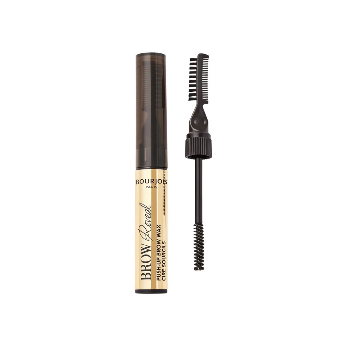 Refect Beauty Bourjois Brow Reveal transparent wax with spoolie and comb applicator for lifted brow lamination effect