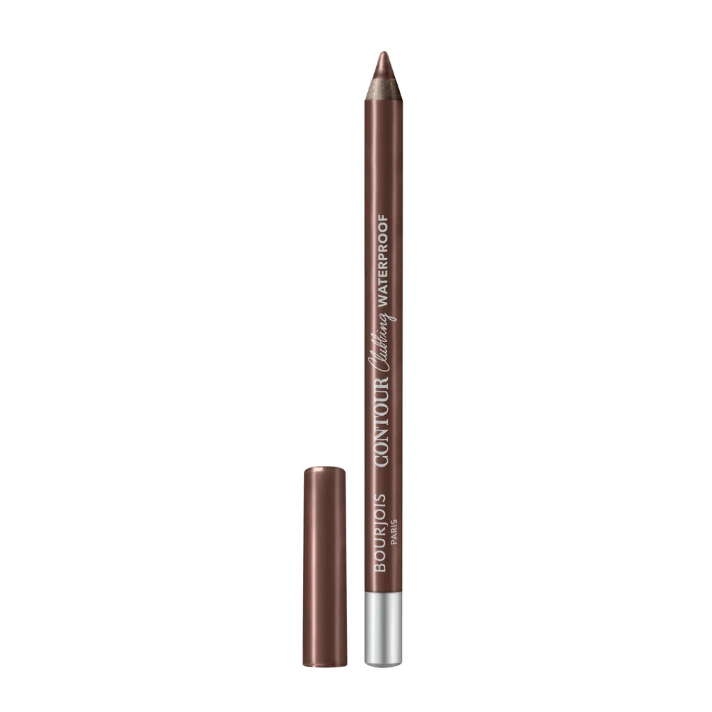 Refect Beauty Bourjois Contour Clubbing waterproof eyeliner pencil in a metallic brown shade with a matching cap.