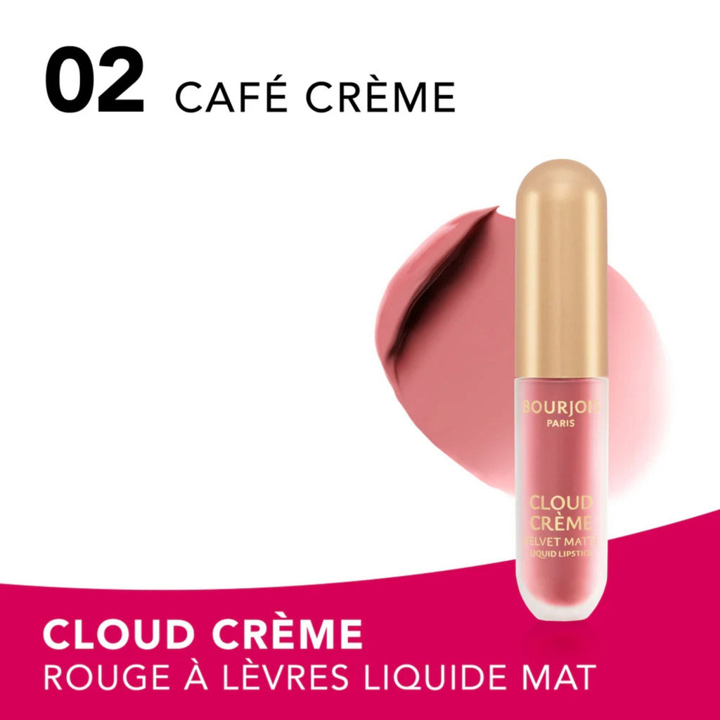 Refect Beauty Bourjois Cloud Crème liquid lipstick in 02 Café Crème shade with a soft velvety matte finish