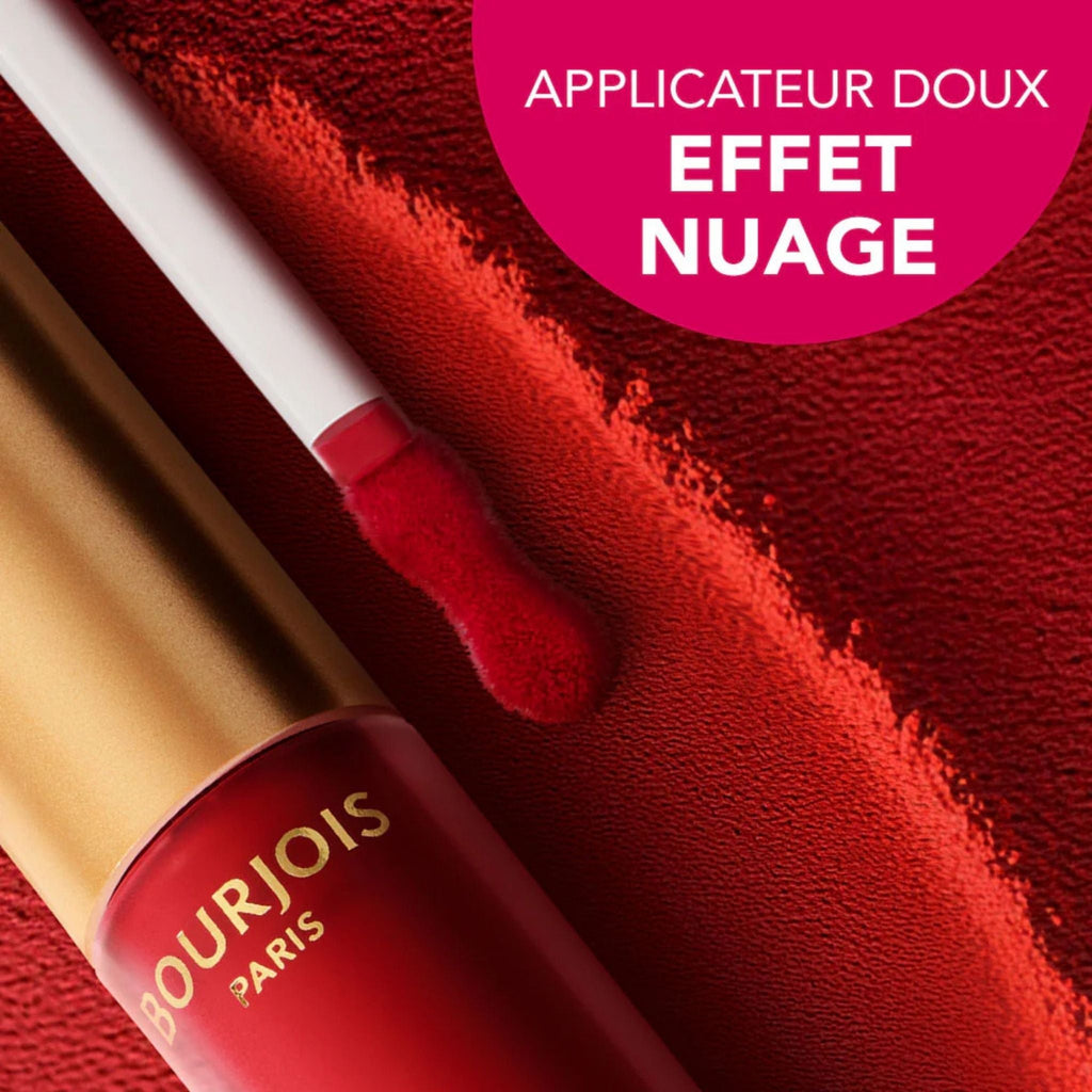 Refect Beauty Bourjois Rouge à Lèvres Cloud Crème lipstick with soft applicator and rich red velvety texture