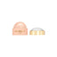 Refect Beauty Bourjois Little Round Pot Cream Highlighter  in a gold shade with a dome-shaped applicator and gold lid.
