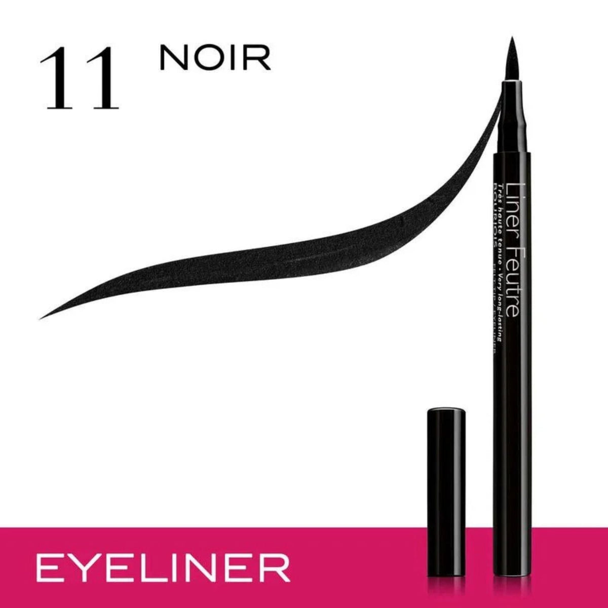 Refect Beauty Bourjois Liner Feutre felt-tip liquid eyeliner in deep black with a precise applicator tip