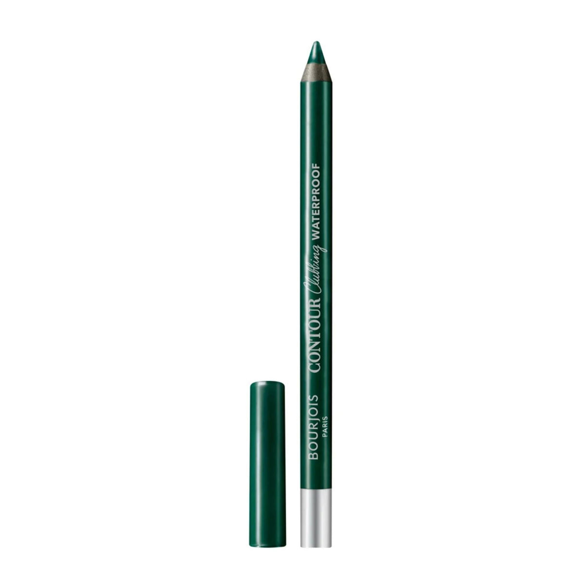 Refect Beauty Bourjois Contour Clubbing waterproof eyeliner pencil in deep green with a matching cap.