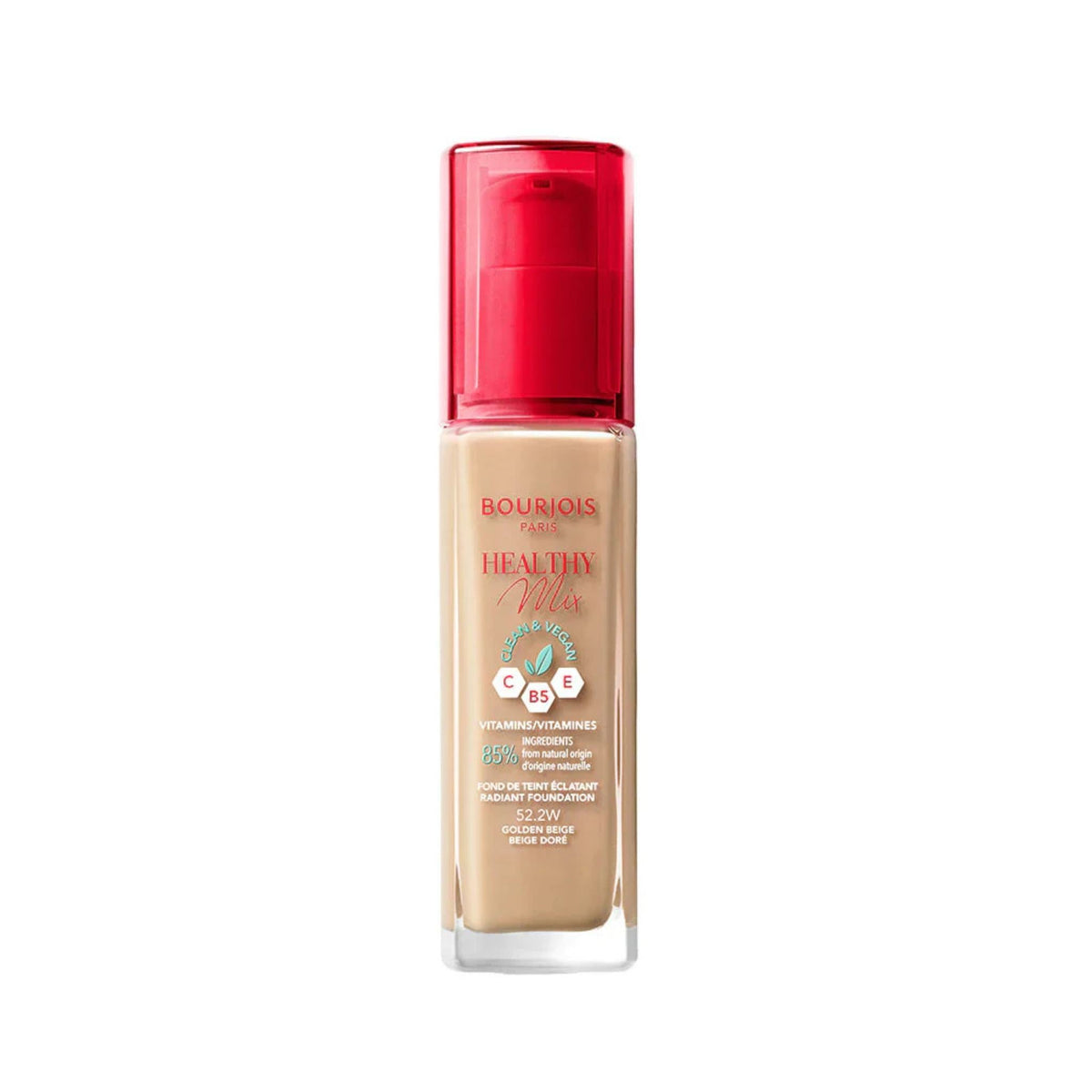 Refect Beauty Bourjois Healthy Mix Clean Foundation in Golden Beige with vitamin-enriched vegan formula