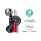 Refect Beauty Bourjois Healthy Mix black vegan mascara with a red cap and bio-microfiber brush for lash extension