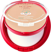 Refect Beauty Bourjois Healthy Mix Clean Powder in 04 Golden Beige with sponge applicator and vitamin-enriched formula.