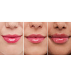 Refect Beauty Bourjois Healthy Mix SOS Lip Oil applied on three different skin tones for a glossy, hydrated finish.