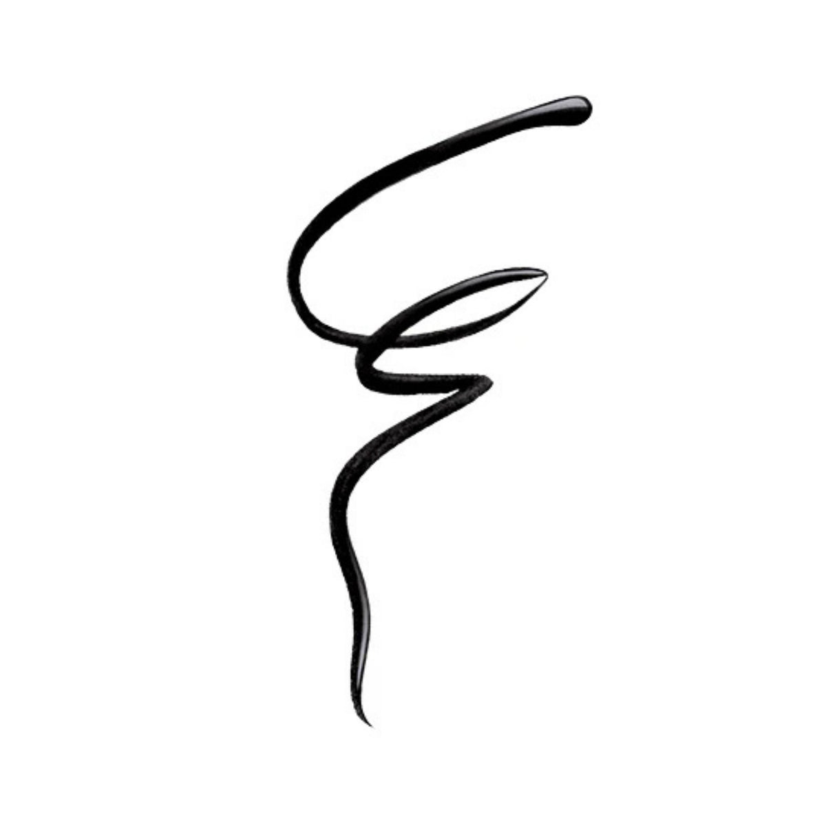 Refect Beauty Bourjois Liner Pinceau liquid eyeliner swatch showing a smooth, glossy black curved line