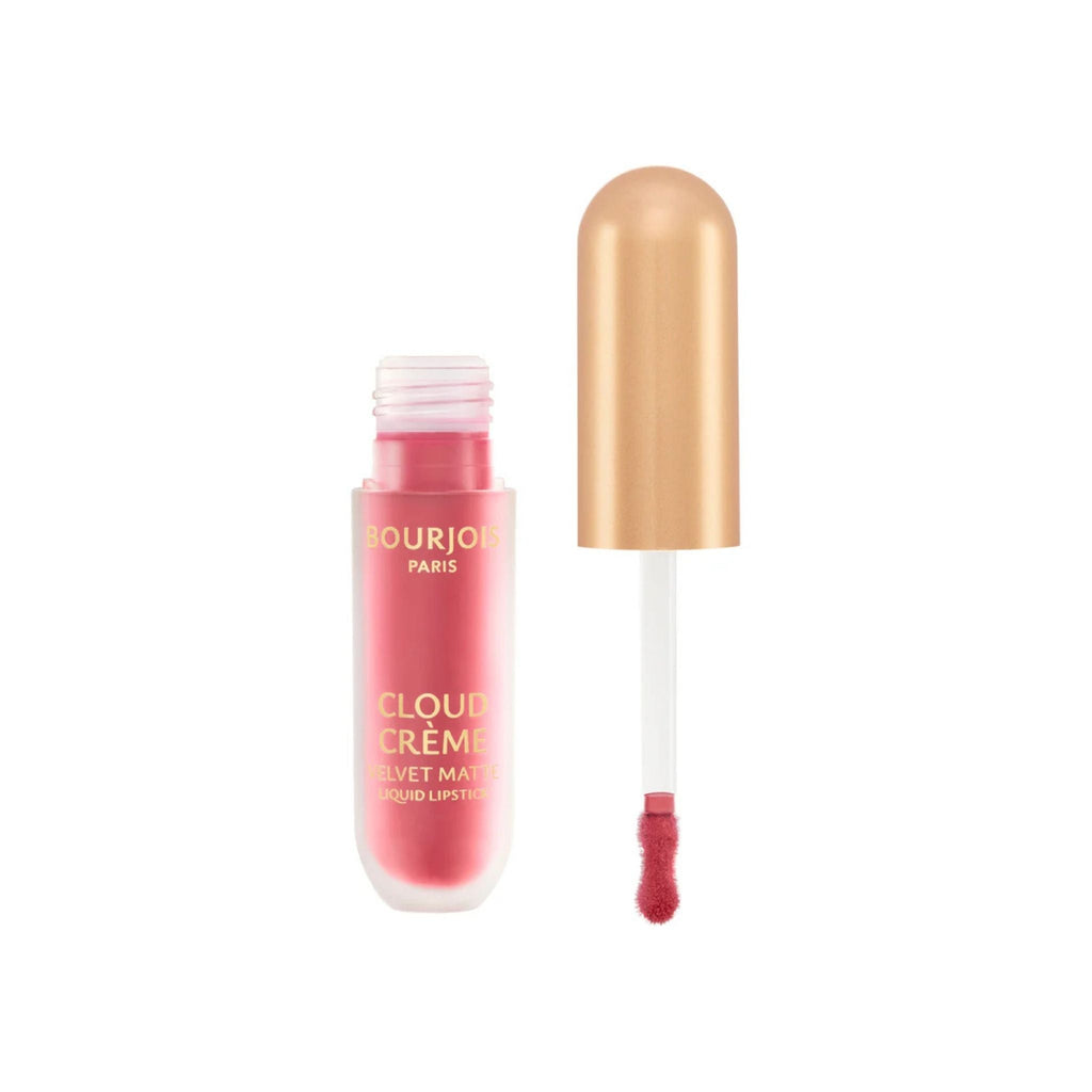 Refect Beauty Bourjois Rouge à Lèvres Cloud Crème liquid lipstick in a soft pink shade with a gold cap