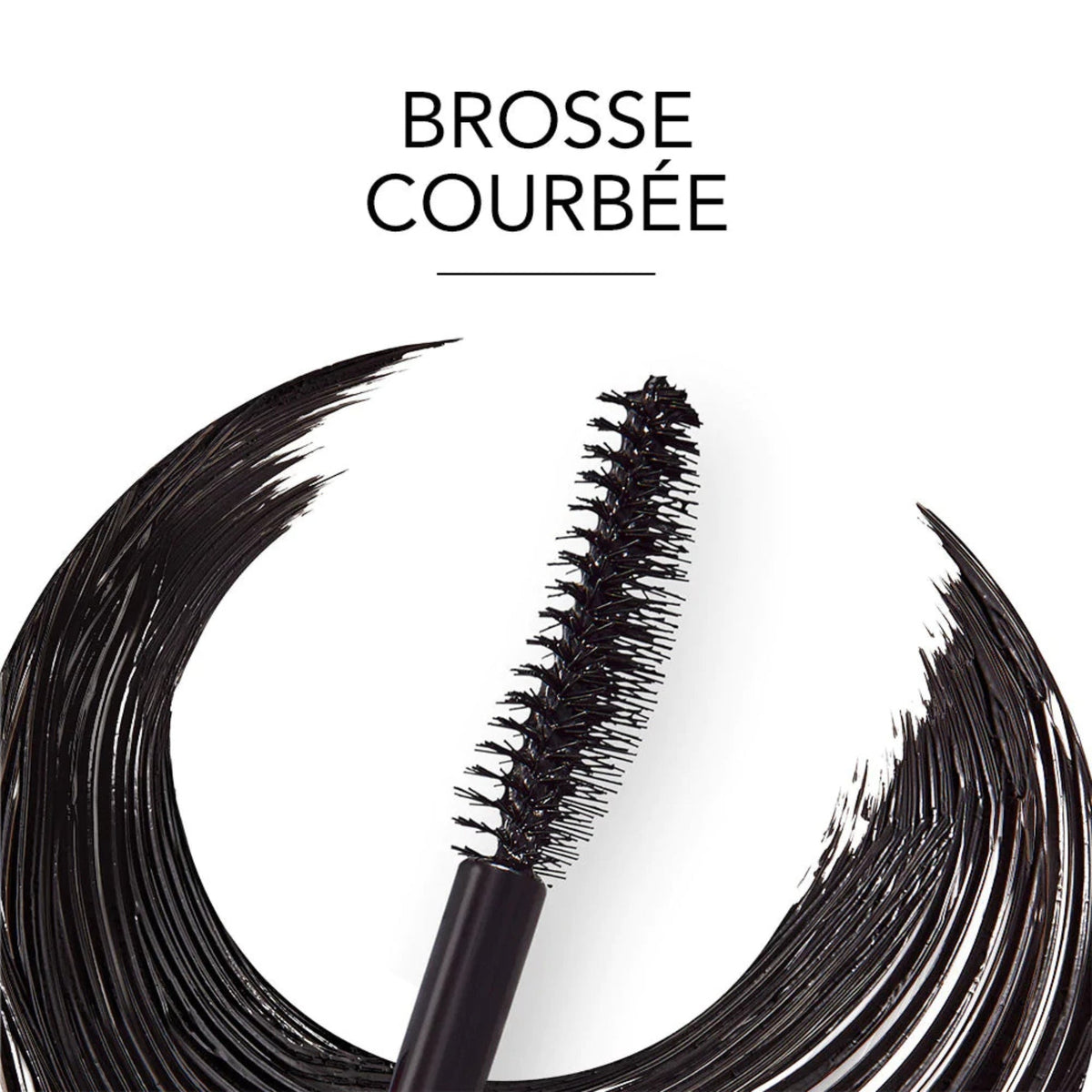 Refect Beauty Bourjois Volume Glamour mascara curved brush showing black lash-fanning bristles and formula texture
