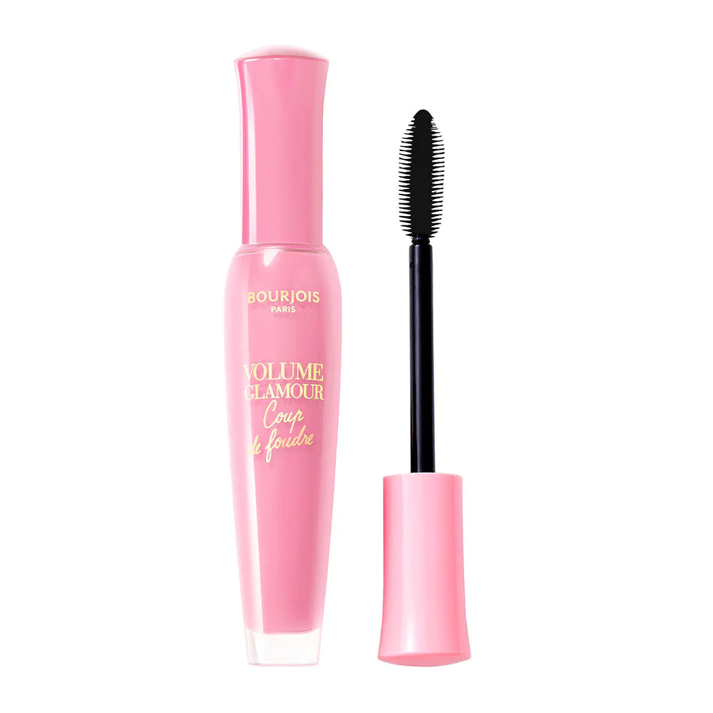Refect Beauty Bourjois Volume Glamour Coup De Foudre mascara in a pink tube with a flexible black applicator brush