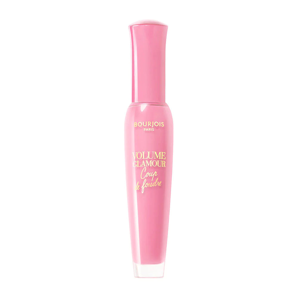 Refect Beauty Bourjois Volume Glamour Coup De Foudre mascara in a pink tube for defined, volumized lashes.