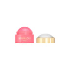 Refect Beauty Bourjois Little Round Pot cream blush in a vibrant pink shade with a gold lid, shown open.
