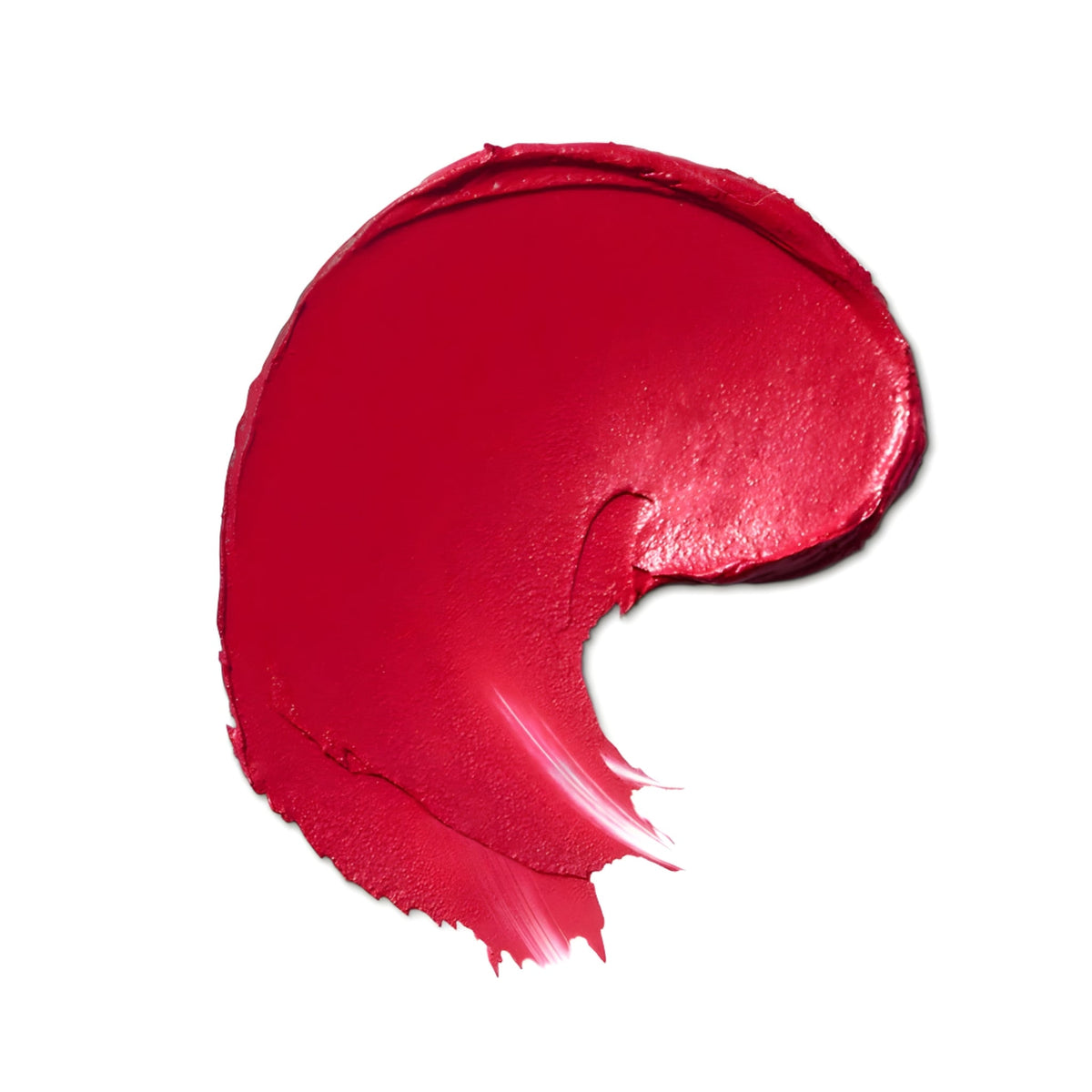 Refect Beauty Bourjois Rouge Velvet lipstick swatch showing an intense, vibrant red matte pigment texture