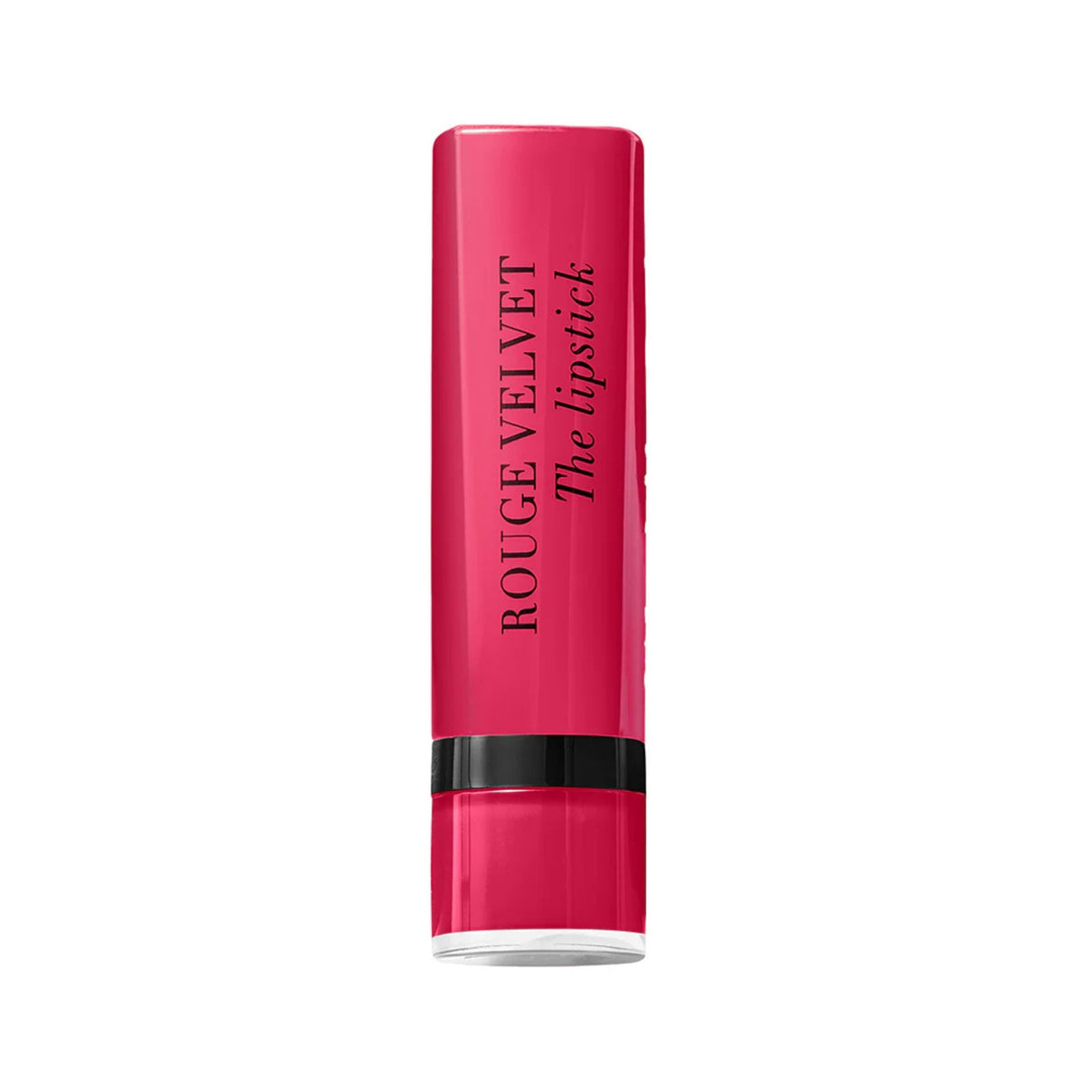 Refect Beauty Bourjois Rouge Velvet The Lipstick in a vibrant red shade with a sleek matte finish tube