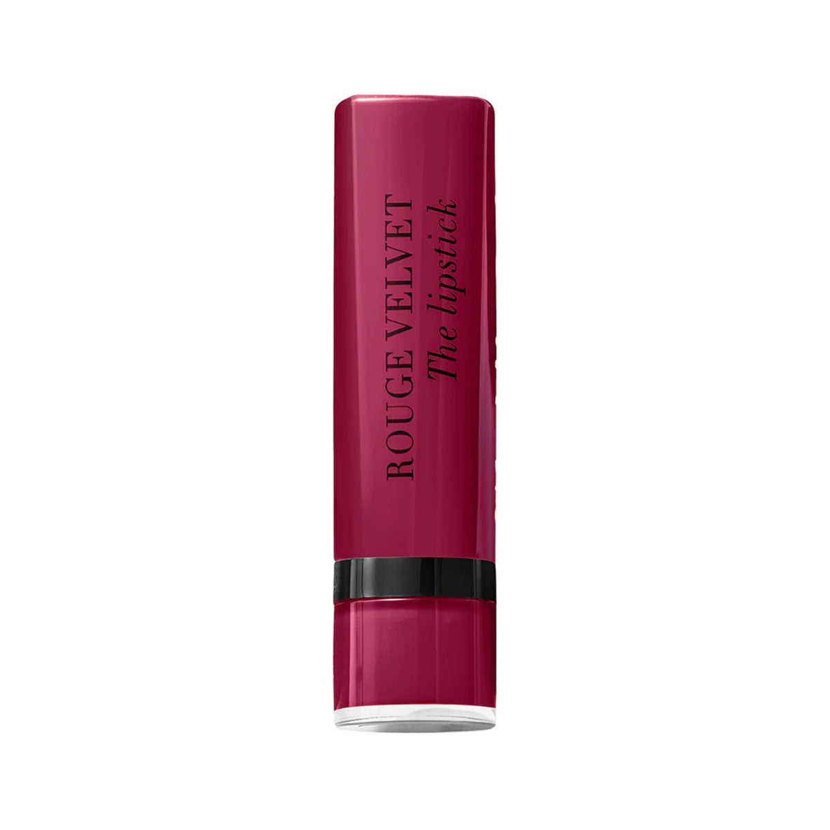 Refect Beauty Bourjois Rouge Velvet The Lipstick in a deep red shade with a sleek matte finish tube