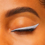 Refect Beauty Bourjois Contour Clubbing waterproof eyeliner in metallic silver applied as a sharp wing on eyelid