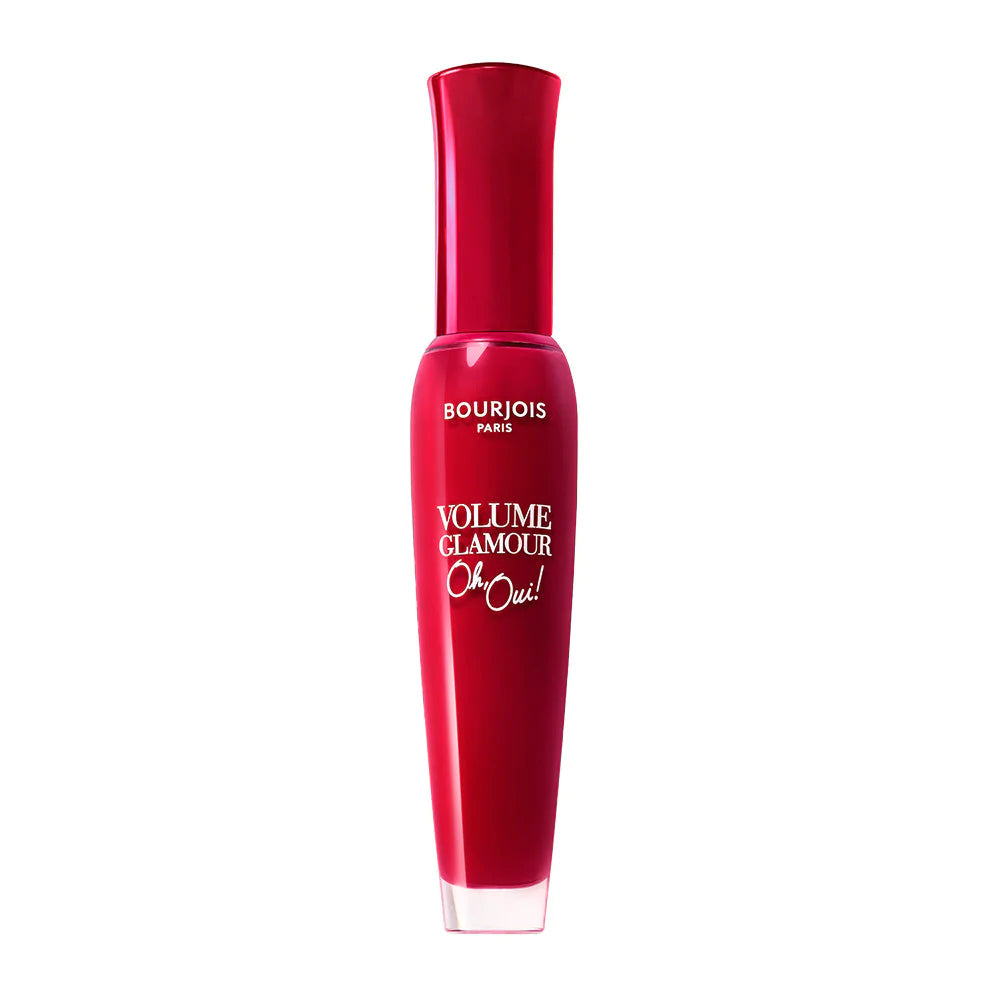 Refect Beauty Bourjois Volume Glamour Oh Oui mascara in a vibrant red tube for intense lash volume and definition.