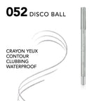 Refect Beauty Bourjois Contour Clubbing Waterproof Eyeliner in 052 Disco Ball silver shade with pencil and swatch