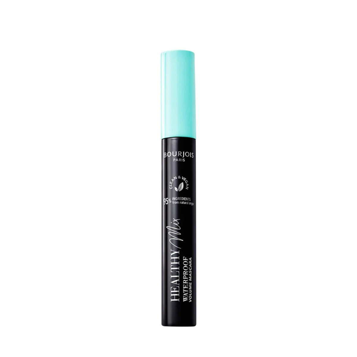 Refect Beauty Bourjois Healthy Mix waterproof volume mascara in ultra black with a light blue cap