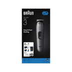 Refect Beauty Braun All-in-One Series 3 grooming kit box featuring an 8-in-1 electric trimmer with 14 length settings.
