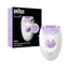 Refect Beauty Braun Silk Epil 3 epilator with white and purple ergonomic design for effective hair removal