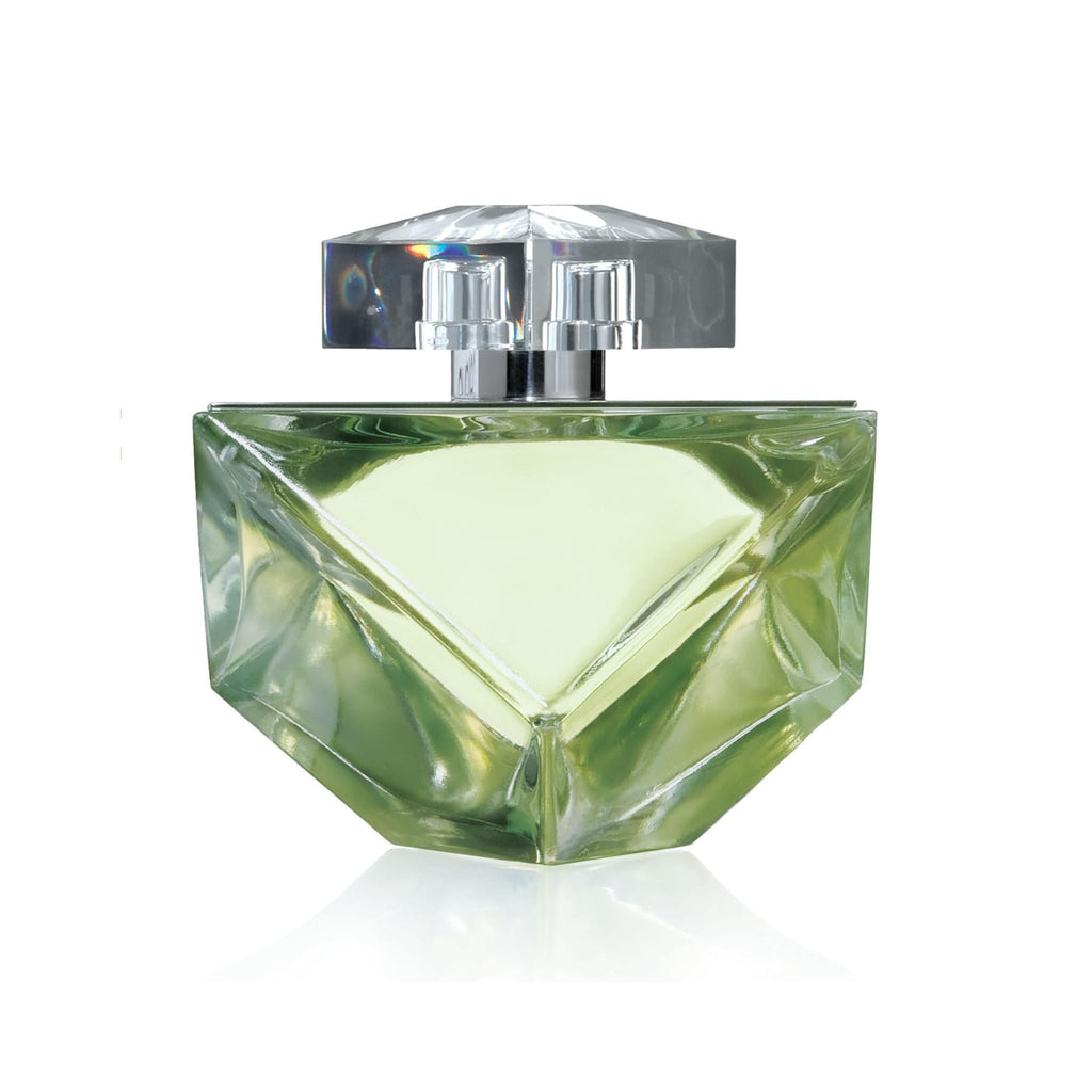 Refect Beauty Britney Spears Believe Eau de Parfum in a geometric light green glass bottle with a clear crystal cap.