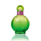 Refect Beauty Britney Spears Jungle Fantasy perfume in a round green glass bottle with pink crystal accents