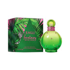 Refect Beauty Britney Spears Jungle Fantasy Eau de Toilette in a bright green round bottle with pink crystal accents.
