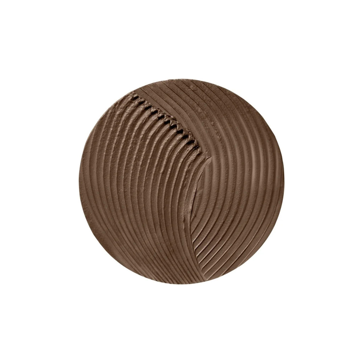 Refect Beauty Bourjois Brow Reveal wax texture swatch showing a smooth brown cream with a laminated effect finish