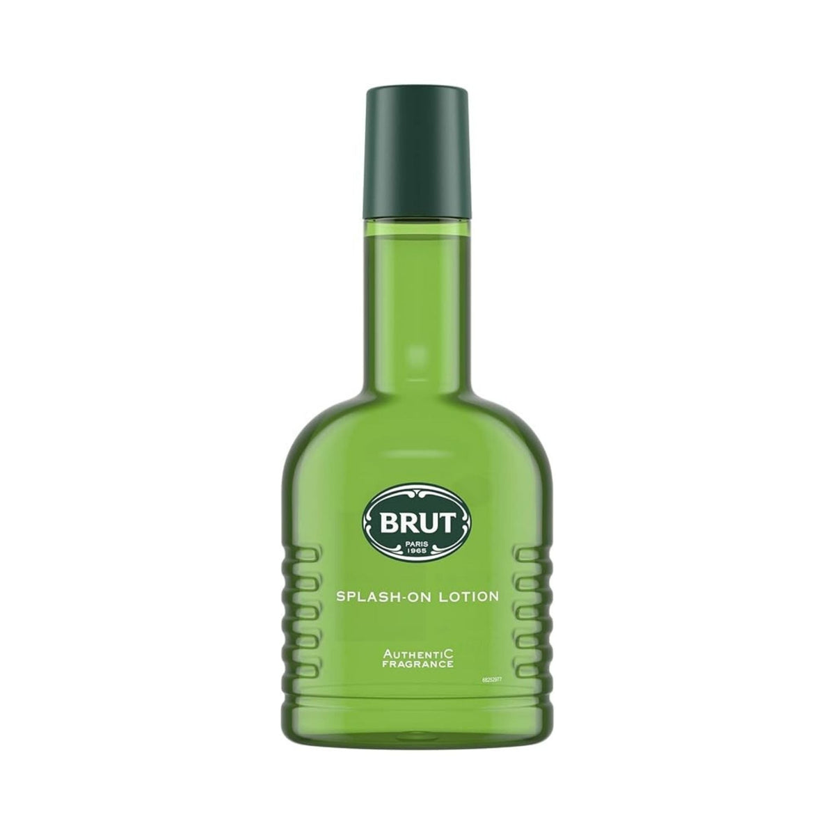 Refect Beauty Brut Original splash-on aftershave lotion in a classic green glass bottle with a dark green cap.